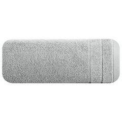 Ręcznik kąpielowy Damla z welwetową bordiurą Eurofirany - 50 x 90 cm - stalowy 2