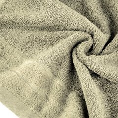 Ręcznik kąpielowy Damla z welwetową bordiurą Eurofirany - 70 x 140 cm - beżowy 4