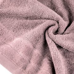 Ręcznik kąpielowy Damla z welwetową bordiurą ciemny liliowy 50x90 cm Eurofirany - 50 x 90 cm - liliowy 4