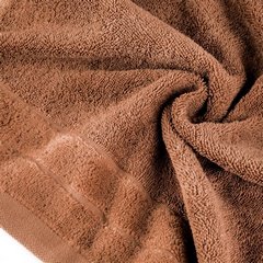 Ręcznik kąpielowy Damla z welwetową bordiurą Eurofirany - 70 x 140 cm - ceglasty 4