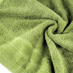 Ręcznik kąpielowy Damla z welwetową bordiurą Eurofirany - 50 x 90 cm - oliwkowy 4