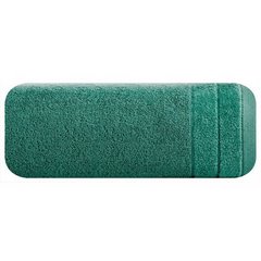 Ręcznik kąpielowy Damla z welwetową bordiurą Eurofirany - 50 x 90 cm - butelkowy zielony 2