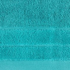 Ręcznik kąpielowy Damla z welwetową bordiurą Eurofirany - 70 x 140 cm - turkusowy 3