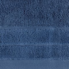 Ręcznik kąpielowy Damla z welwetową bordiurą Eurofirany - 50 x 90 cm - granatowy 3